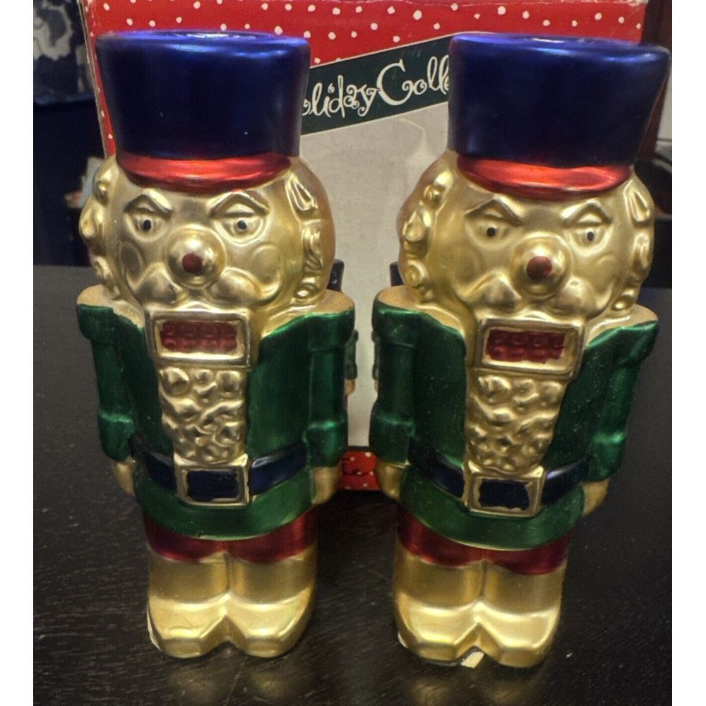 The Cooks Bazaar Nutcracker Candle Holders Christmas VTG